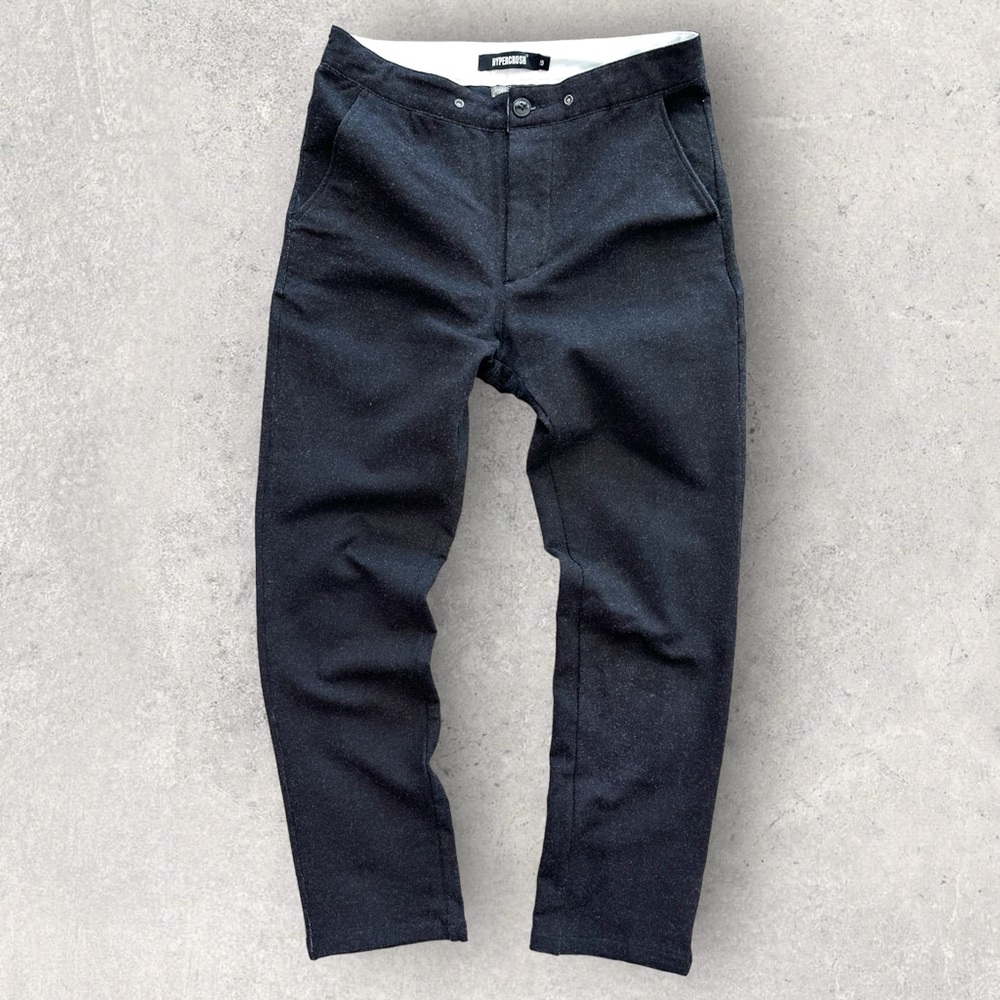 HYPERCRUSH Black Cotton Slim Fit Stretch Chino Men’s Pants